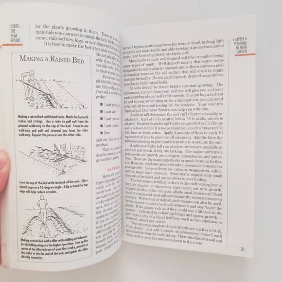 HERBS THE YEAR ROUND 1990s Gardening Guide Vintage Book - Picture 8 of 10